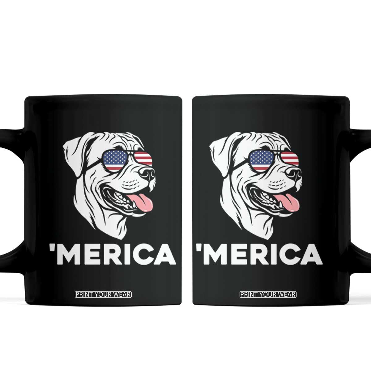 Patriotic Boxer Lover 4th Of July Dog Coffee Mug American Flag Merica Pride