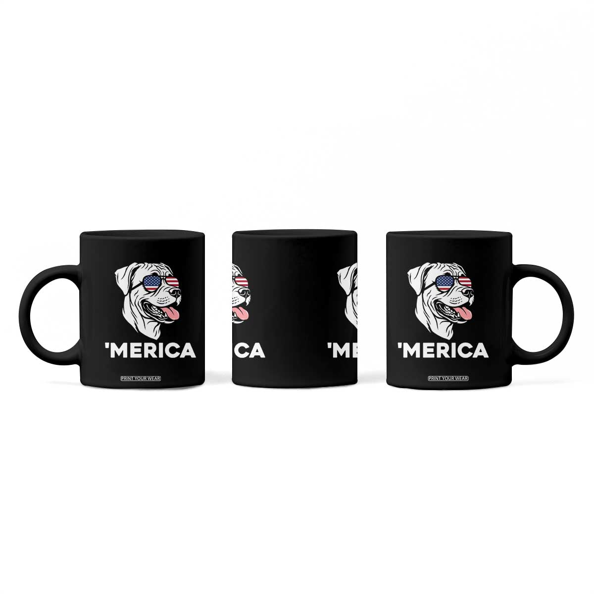 Patriotic Boxer Lover 4th Of July Dog Coffee Mug American Flag Merica Pride