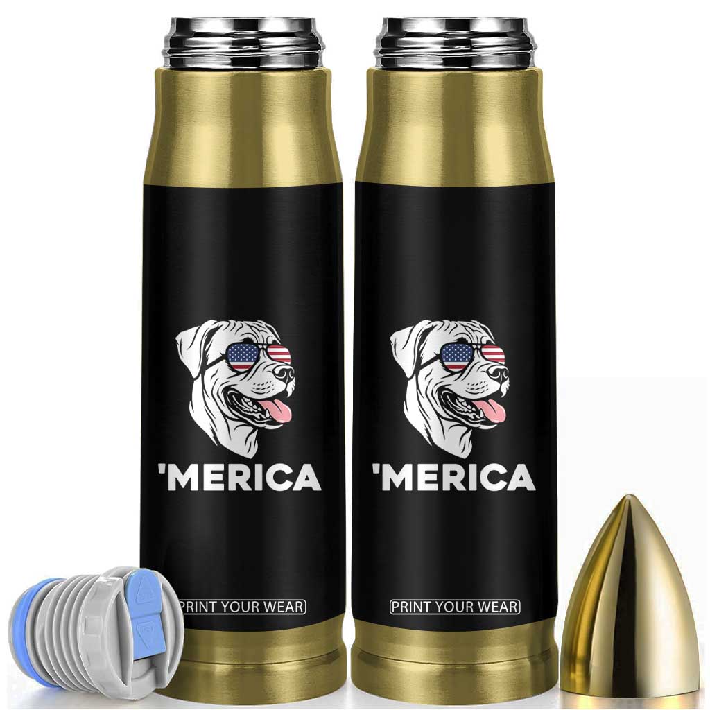 Patriotic Boxer Lover 4th Of July Dog Bullet Tumbler American Flag Merica Pride TS12 Black Print Your Wear