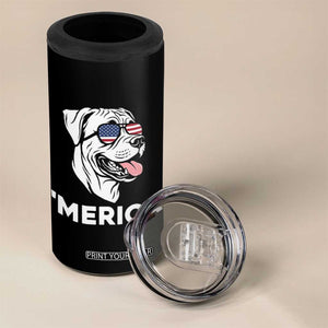 Patriotic Boxer Lover 4th Of July Dog 4 in 1 Can Cooler Tumbler American Flag Merica Pride TS12 Print Your Wear