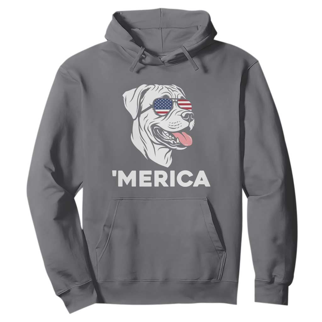 Patriotic Boxer Lover 4th Of July Dog Hoodie American Flag Merica Pride