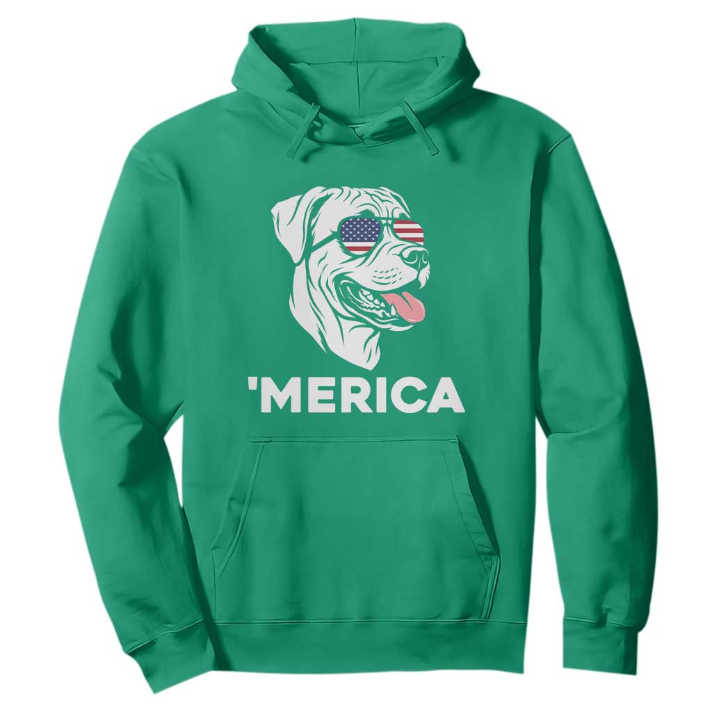Patriotic Boxer Lover 4th Of July Dog Hoodie American Flag Merica Pride