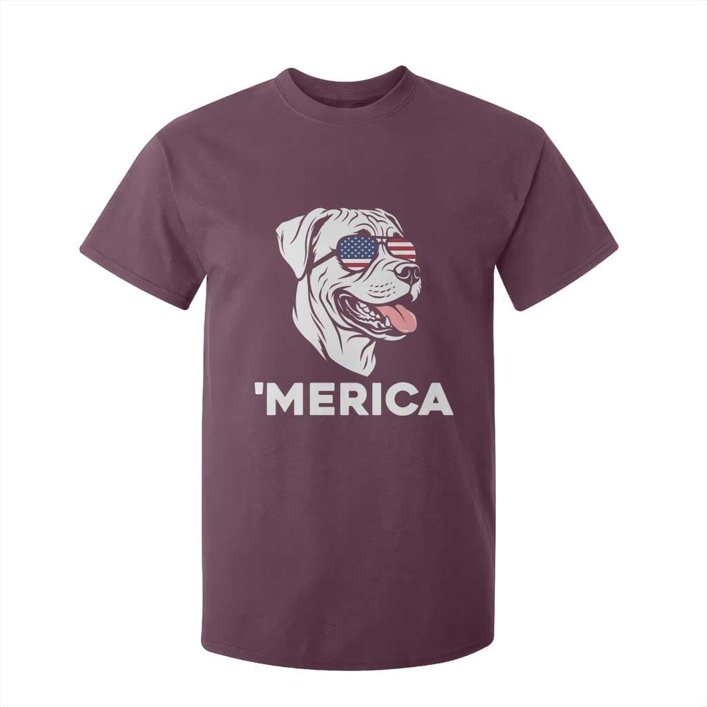 Patriotic Boxer Lover 4th Of July Dog T Shirt For Kid American Flag Merica Pride