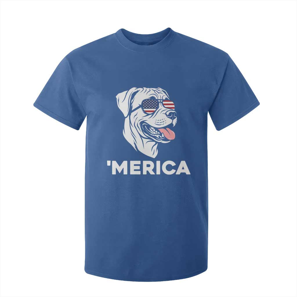 Patriotic Boxer Lover 4th Of July Dog T Shirt For Kid American Flag Merica Pride