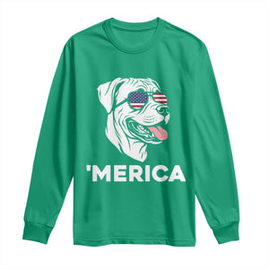Patriotic Boxer Lover 4th Of July Dog Long Sleeve Shirt American Flag Merica Pride