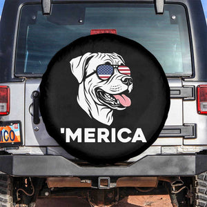 Patriotic Boxer Lover 4th Of July Dog Spare Tire Cover American Flag Merica Pride
