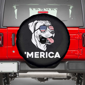 Patriotic Boxer Lover 4th Of July Dog Spare Tire Cover American Flag Merica Pride