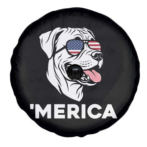 Patriotic Boxer Lover 4th Of July Dog Spare Tire Cover American Flag Merica Pride
