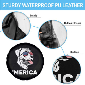 Patriotic Boxer Lover 4th Of July Dog Spare Tire Cover American Flag Merica Pride