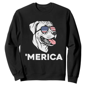 Patriotic Boxer Lover 4th Of July Dog Sweatshirt American Flag Merica Pride
