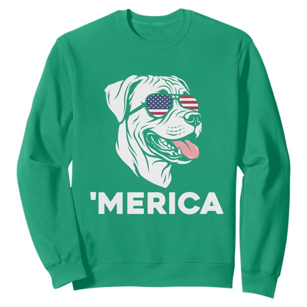 Patriotic Boxer Lover 4th Of July Dog Sweatshirt American Flag Merica Pride