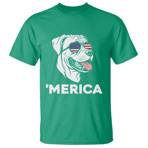 Patriotic Boxer Lover 4th Of July Dog T Shirt American Flag Merica Pride