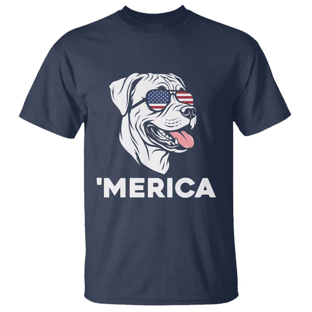 Patriotic Boxer Lover 4th Of July Dog T Shirt American Flag Merica Pride