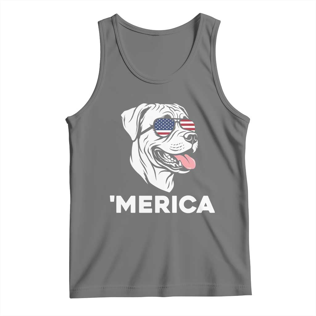 Patriotic Boxer Lover 4th Of July Dog Tank Top American Flag Merica Pride