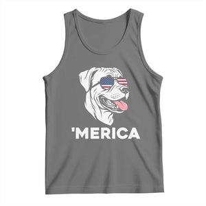 Patriotic Boxer Lover 4th Of July Dog Tank Top American Flag Merica Pride