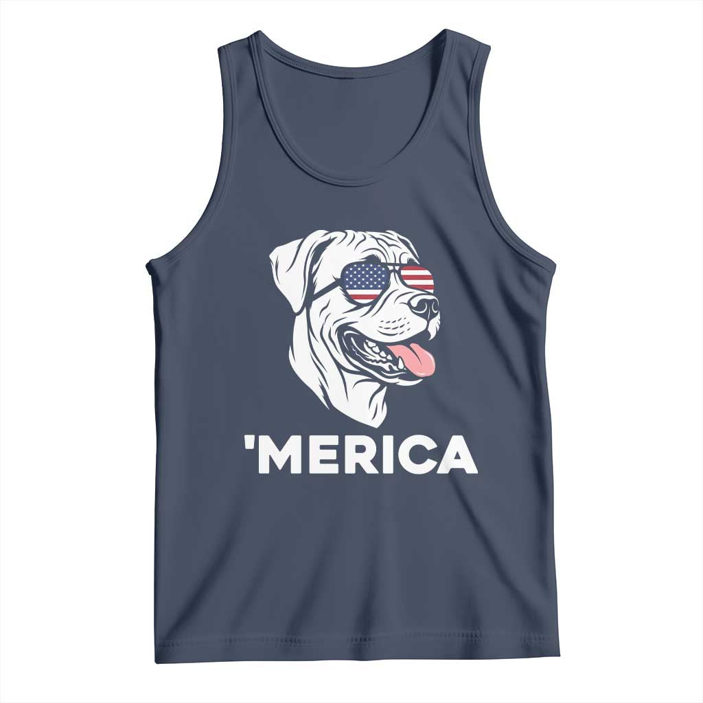 Patriotic Boxer Lover 4th Of July Dog Tank Top American Flag Merica Pride