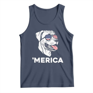 Patriotic Boxer Lover 4th Of July Dog Tank Top American Flag Merica Pride