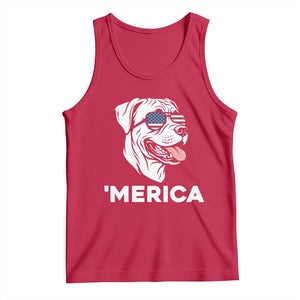Patriotic Boxer Lover 4th Of July Dog Tank Top American Flag Merica Pride