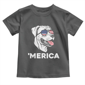 Patriotic Boxer Lover 4th Of July Dog Toddler T Shirt American Flag Merica Pride