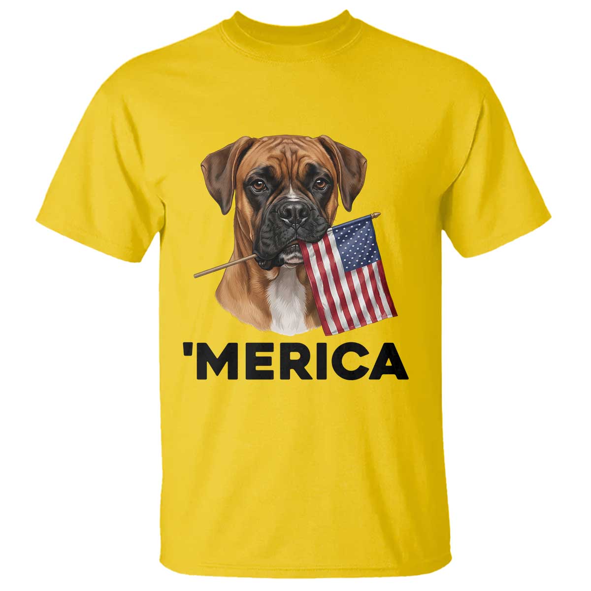 Merica Patriotic Boxer Mom Dad Gift T Shirt Merica 4th Of July