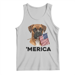 Merica Patriotic Boxer Mom Dad Gift Tank Top Merica 4th Of July