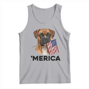 Merica Patriotic Boxer Mom Dad Gift Tank Top Merica 4th Of July