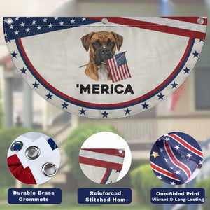Merica Boxer Mom Dad Gift Patriotic Fan Flag Merica 4th Of July