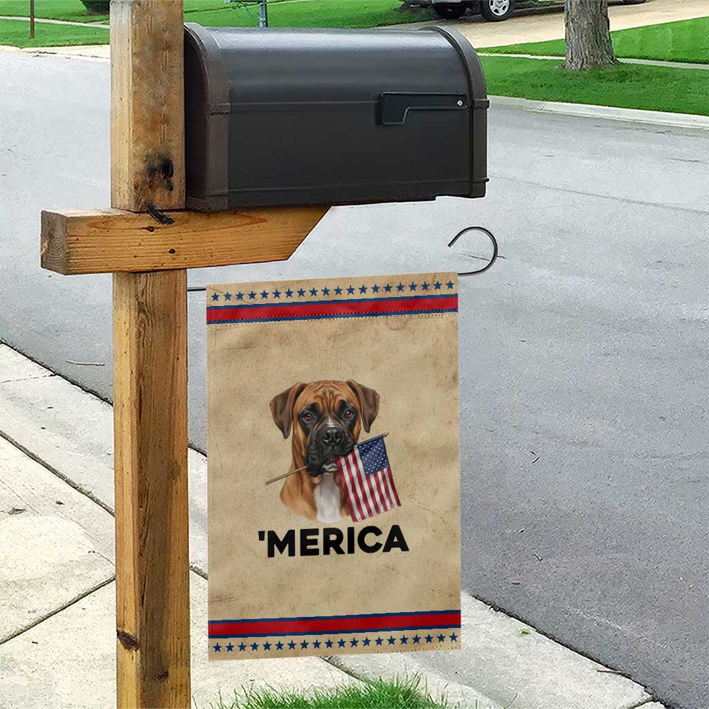 Merica Boxer Mom Dad Gift Patriotic Garden Flag Merica 4th Of July