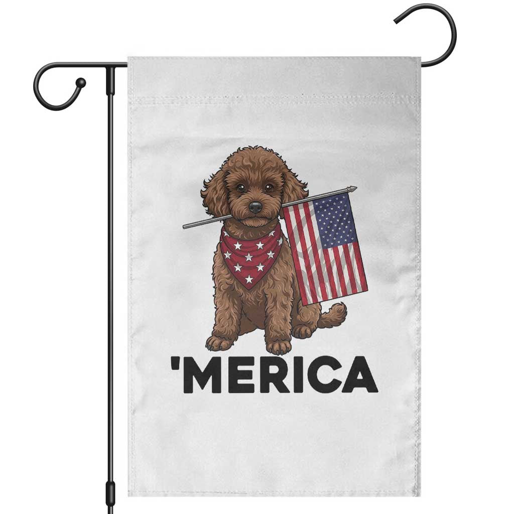 Patriotic Poodle Mom Dad Gift Garden Flag Merica 4th Of July TS12 White Print Your Wear