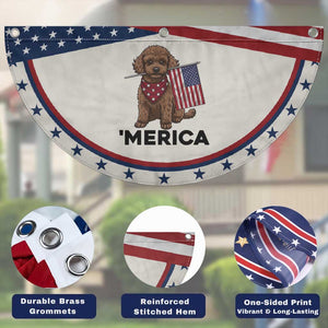 Poodle Mom Dad Gift Patriotic Fan Flag Merica 4th Of July