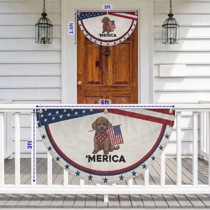 Poodle Mom Dad Gift Patriotic Fan Flag Merica 4th Of July