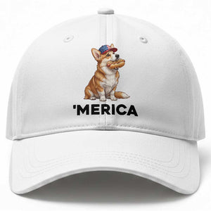 Funny Merica Corgi Lover 4th Of July Baseball Cap Patriotic Dog Gift