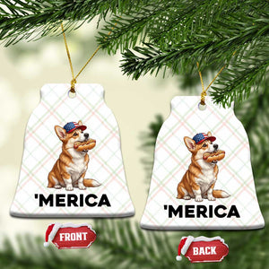 Funny Merica Corgi Lover 4th Of July Ceramic Ornament Patriotic Dog Gift TS12 Print Your Wear