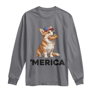 Funny Merica Corgi Lover 4th Of July Long Sleeve Shirt Patriotic Dog Gift
