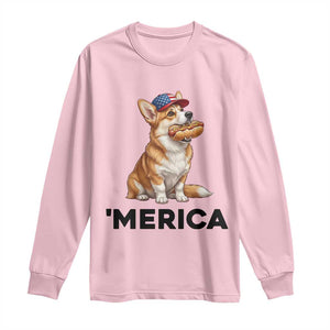 Funny Merica Corgi Lover 4th Of July Long Sleeve Shirt Patriotic Dog Gift