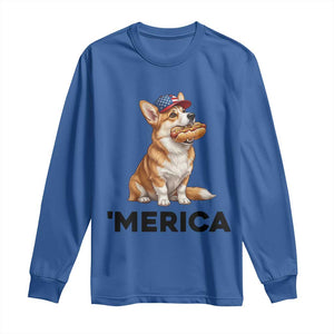 Funny Merica Corgi Lover 4th Of July Long Sleeve Shirt Patriotic Dog Gift