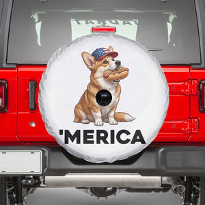 Funny Merica Corgi Lover 4th Of July Spare Tire Cover Patriotic Dog Gift
