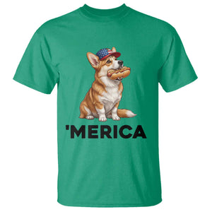 Funny Merica Corgi Lover 4th Of July T Shirt Patriotic Dog Gift