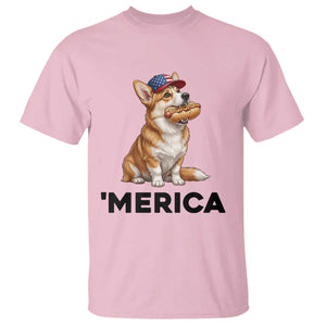 Funny Merica Corgi Lover 4th Of July T Shirt Patriotic Dog Gift
