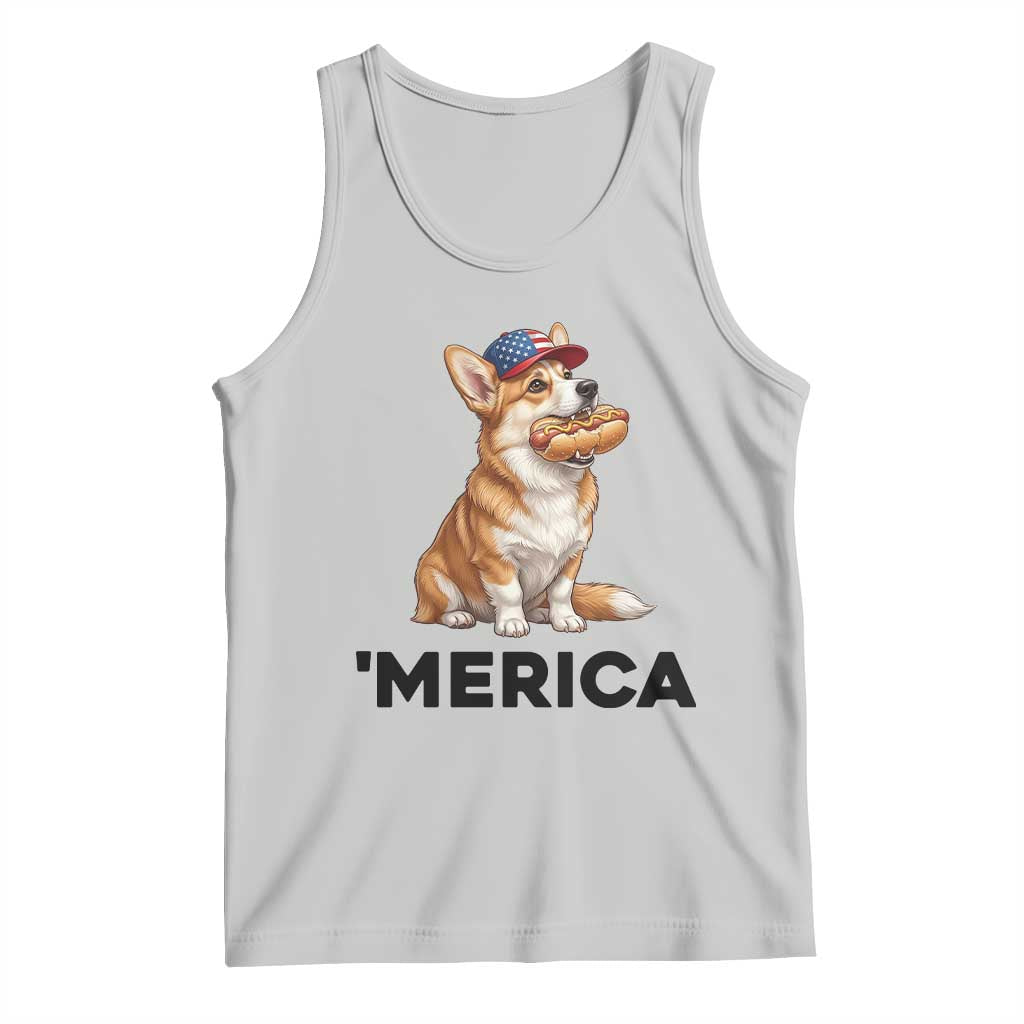 Funny Merica Corgi Lover 4th Of July Tank Top Patriotic Dog Gift