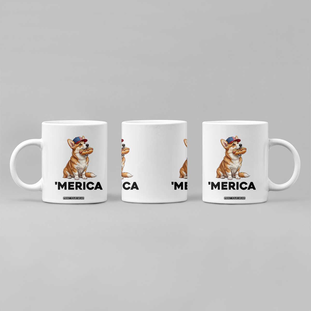 Funny Merica Corgi Lover 4th Of July Coffee Mug Patriotic Dog Gift TS12 Print Your Wear