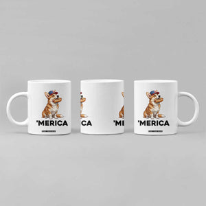 Funny Merica Corgi Lover 4th Of July Coffee Mug Patriotic Dog Gift TS12 Print Your Wear