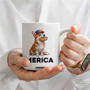 Funny Merica Corgi Lover 4th Of July Coffee Mug Patriotic Dog Gift TS12 Print Your Wear