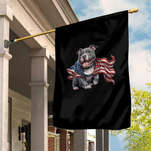 Patriotic Pitbull Dog USA Flag Garden Flag 4th Of July Pride