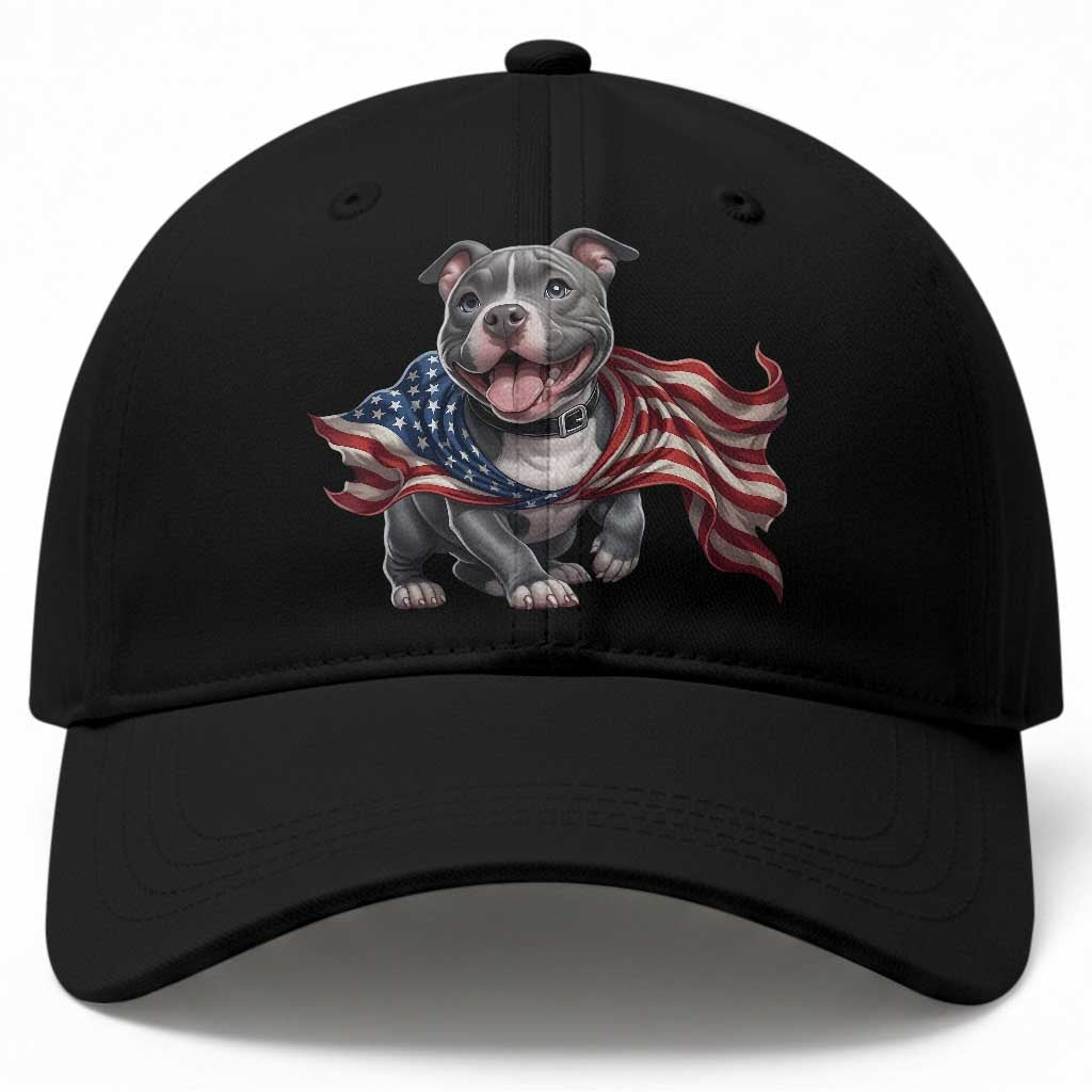 Patriotic Pitbull Dog USA Flag Baseball Cap 4th Of July Pride TS12 Print Your Wear