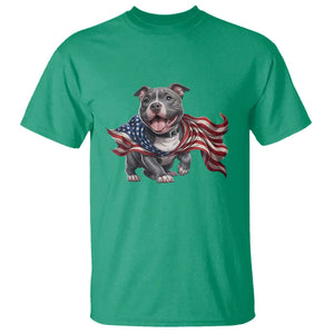 Patriotic Pitbull Dog USA Flag T Shirt 4th Of July Pride TS12 Irish Green Print Your Wear