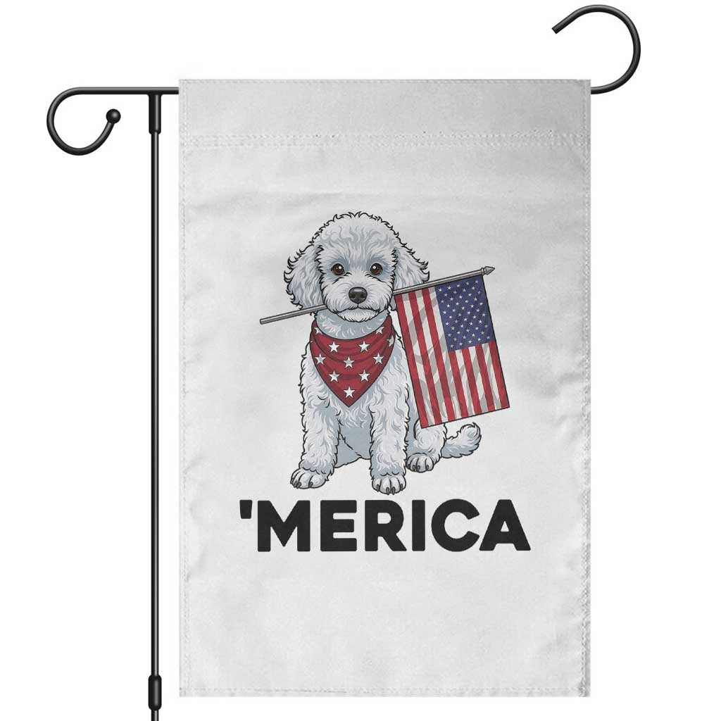 Merica Poodle Mom Dad Patriotic Gift Garden Flag 4th Of July Pride TS12 White Print Your Wear