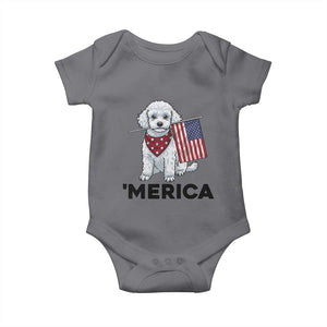 Merica Poodle Mom Dad Patriotic Gift Baby Onesie 4th Of July Pride