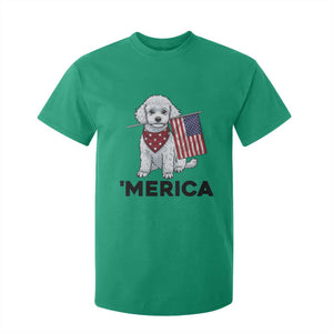 Merica Poodle Mom Dad Patriotic Gift T Shirt For Kid 4th Of July Pride