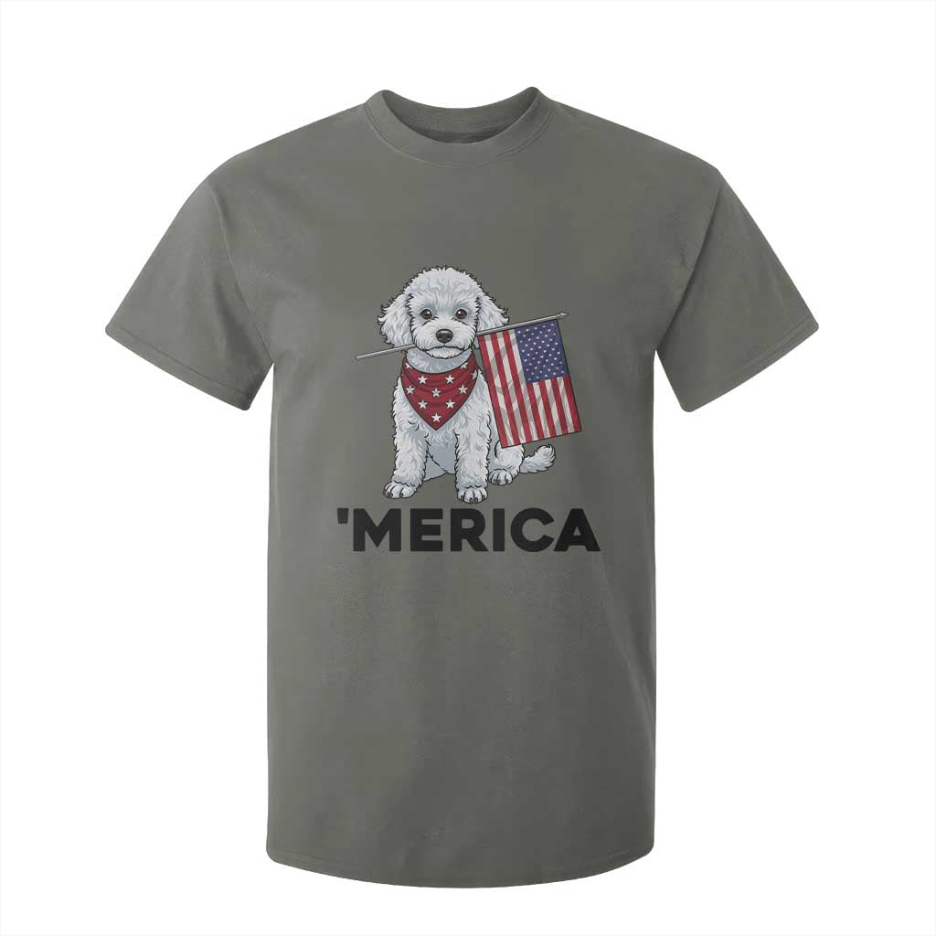 Merica Poodle Mom Dad Patriotic Gift T Shirt For Kid 4th Of July Pride